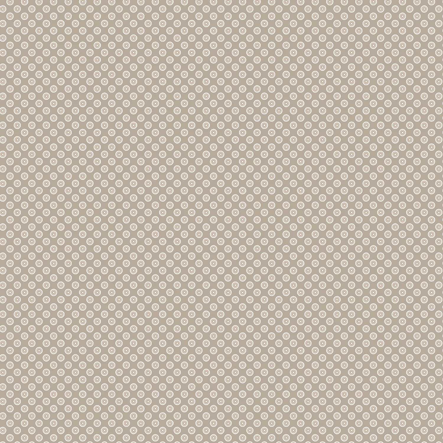 Tela algodón 100% fondo beige y topos crudos