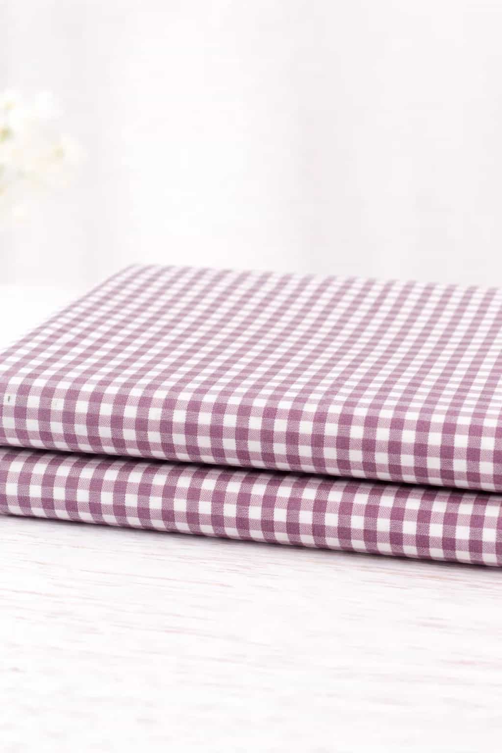 Algodón Vichy “Campo malva” – Cuadro 2,7 mm – 150 cm