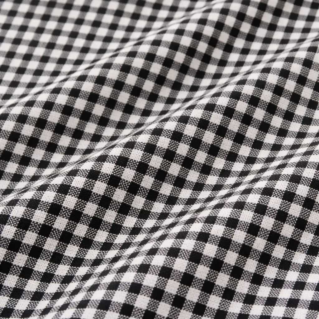 Algodón Vichy “Campo negro” – Cuadro 2, mm – 150 cm