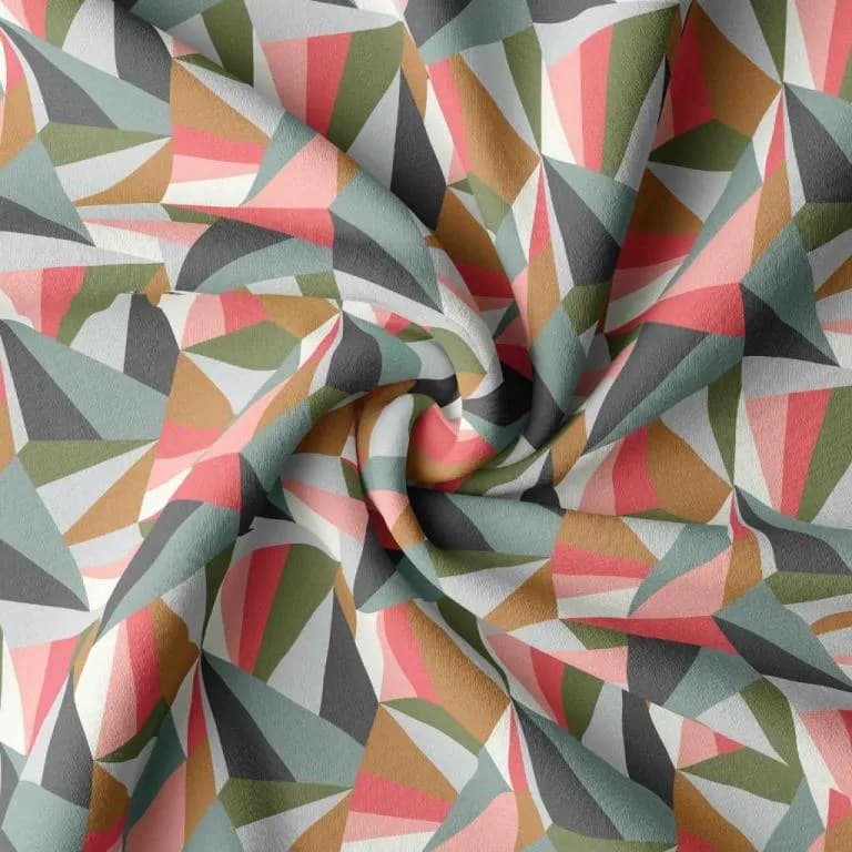 Tela algodón geométrico colores — imagen 1